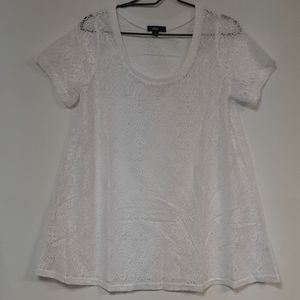 Ellos see through white top